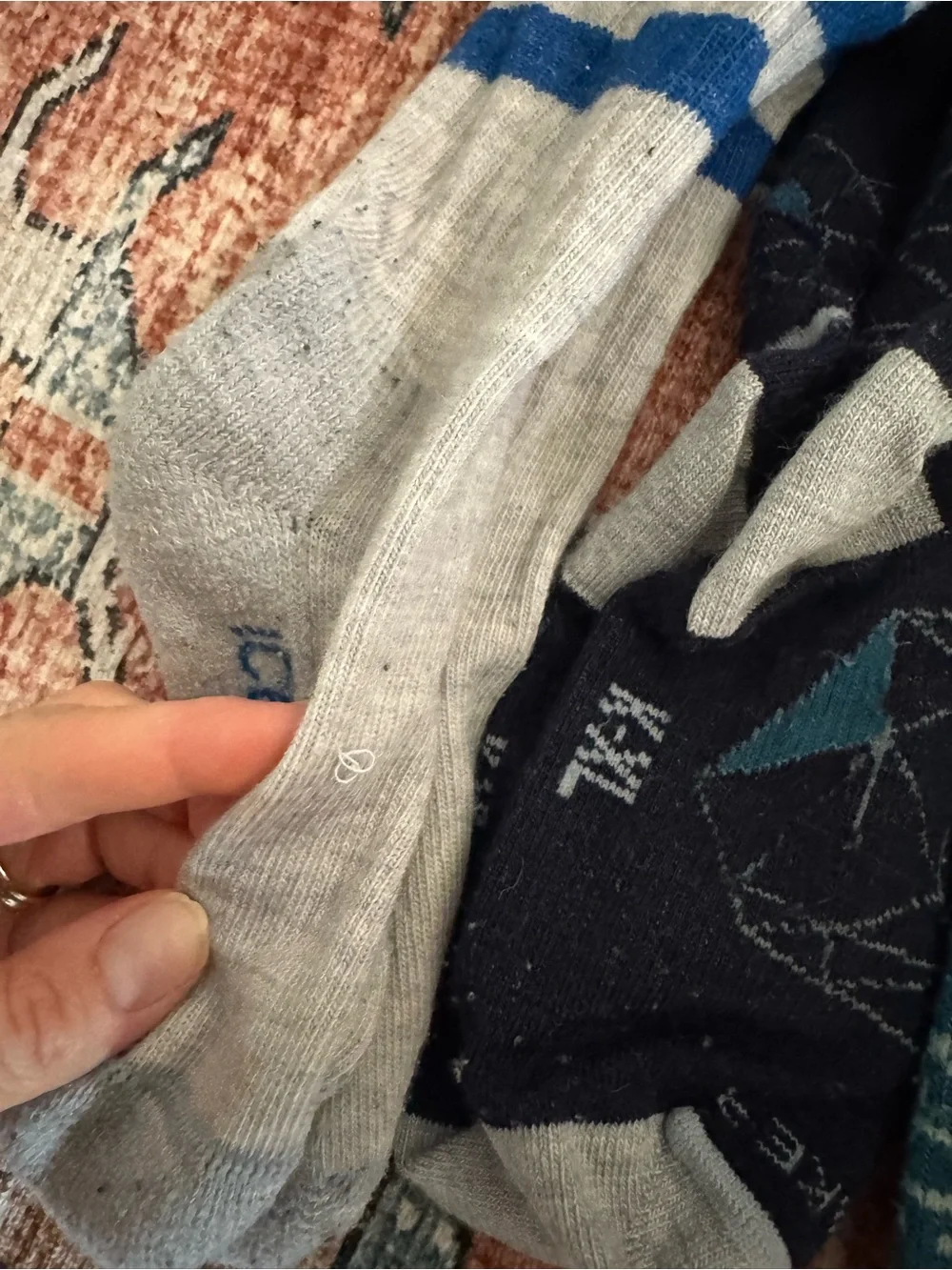 Icebreaker Kids merino wool 3 pairs of  Socks XL- Teal, Navy, Light Gray